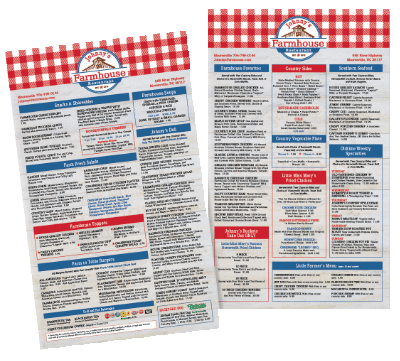 Menu Johnny S Farmhouse